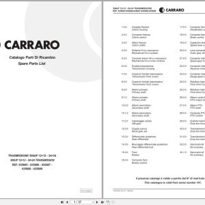 Antonio Carraro Transmission 506UP 12+12 24+24 Parts Manual CA356081 IT EN (1)