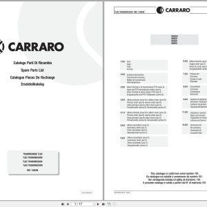 Antonio Carraro Transmission TLB2 Spare Parts List CA355161 2000 IT EN (1)
