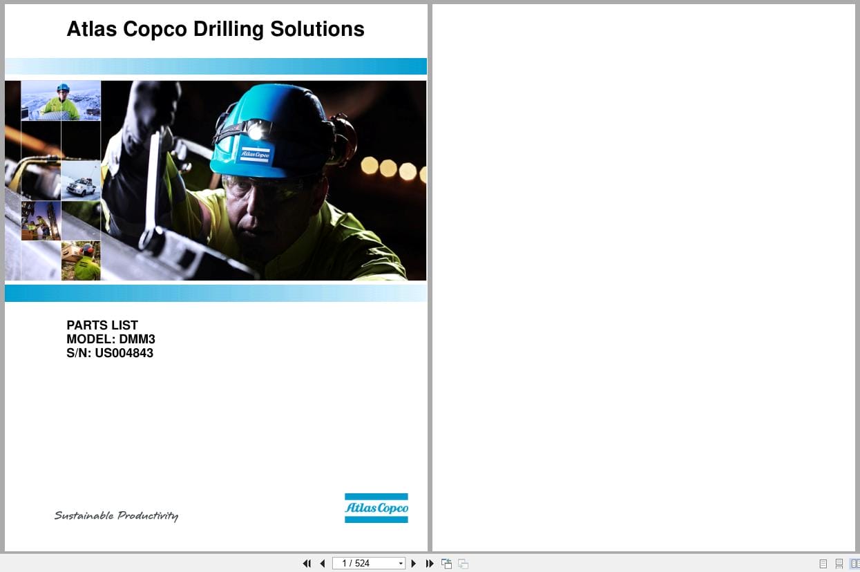 Atlas Copco Blast Hole Drill DMM3 Parts List 2015 (1)