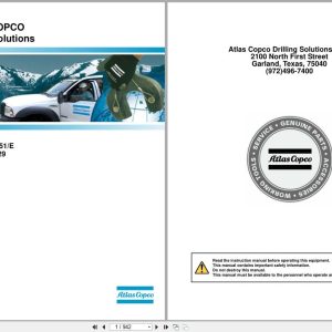 Atlas Copco Drill Rigs PV351 PV351E Parts List (1)