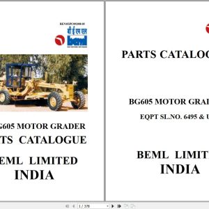 BEML Motor Grader BG605 Parts Catalog REN451PC092008 05 (1)