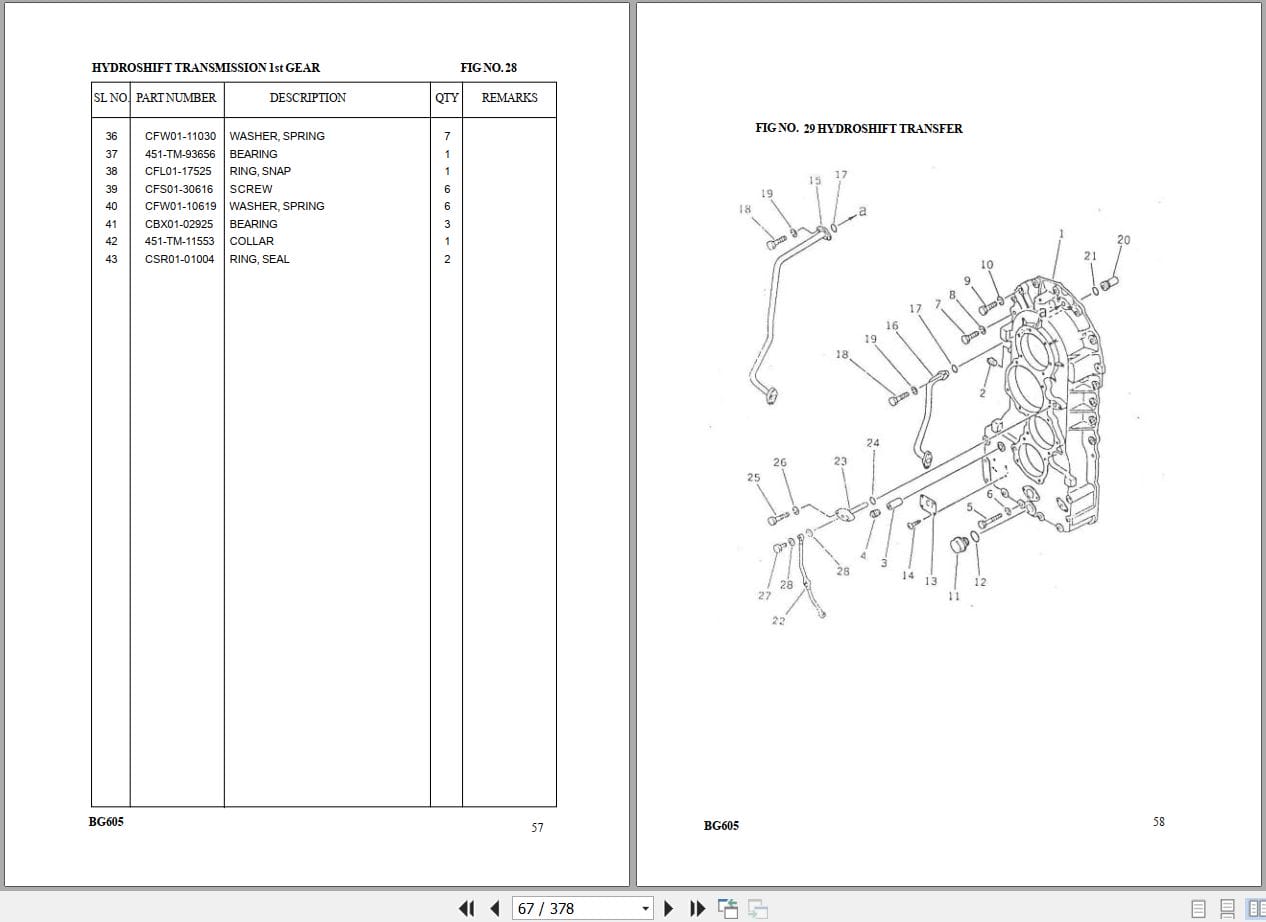 BEML Motor Grader BG605 Parts Catalog REN451PC092008 05 (2)