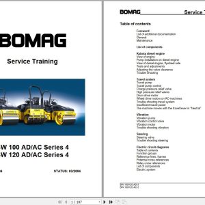 Bomag Roller BW 100 120 AD AC 4 Service Operating Maintenance Manual (1)
