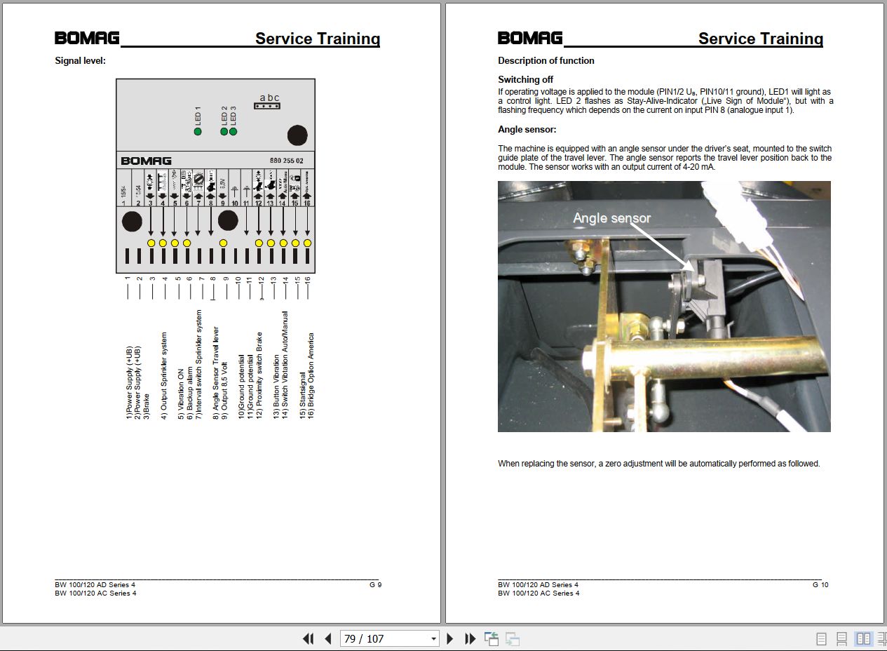 Bomag Roller BW 100 120 AD AC 4 Service Operating Maintenance Manual (2)