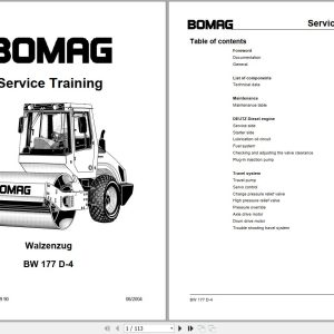Bomag Roller BW 177 179D 4 And DH 4 Service Training Manual 2004 (1)