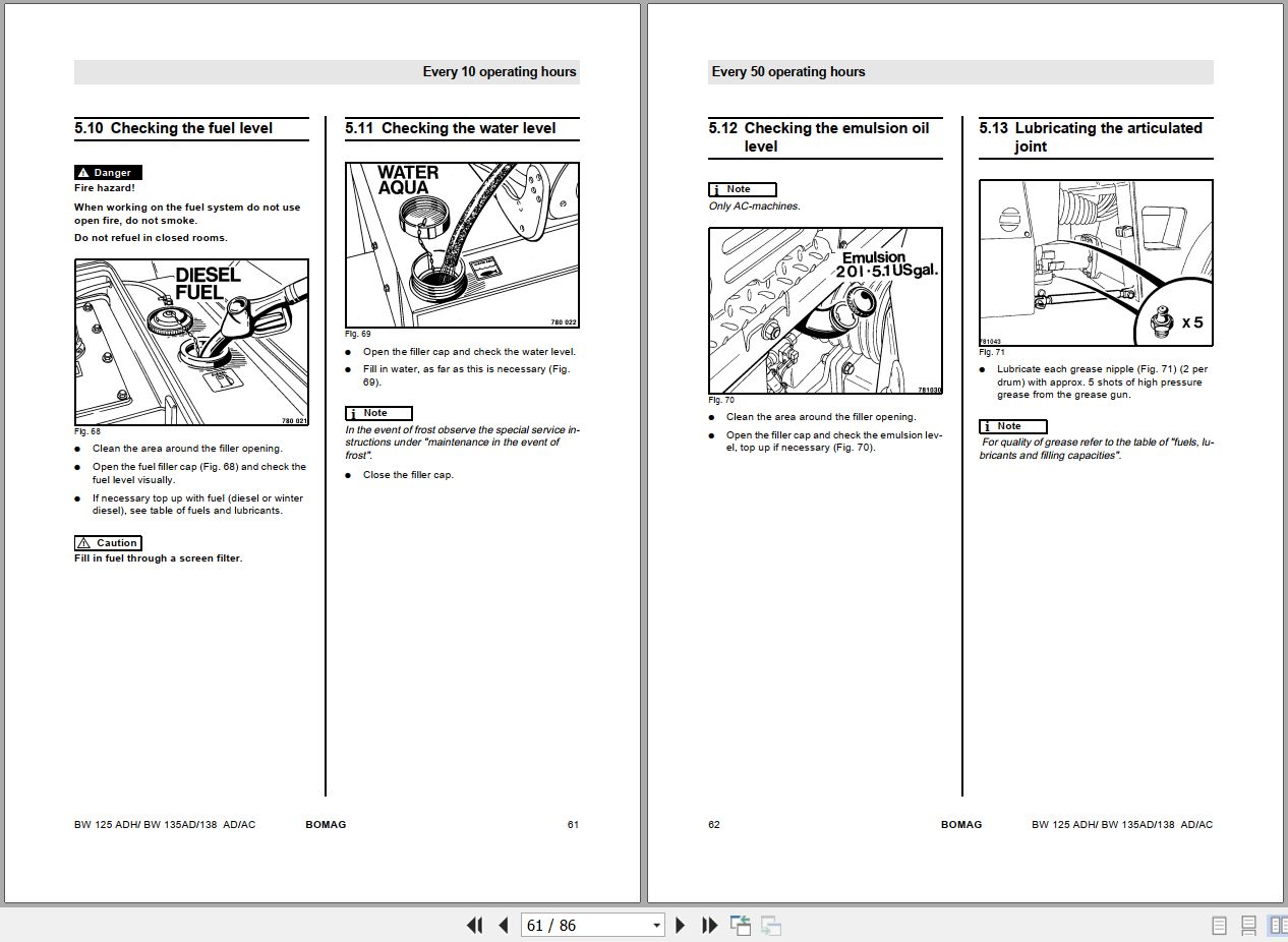 Bomag Roller BW138 AD 4 Maintenance Operating Manual (2)