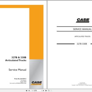 Case Articulated Truck 327B 330B Service Manual 84187913 2009 (1)