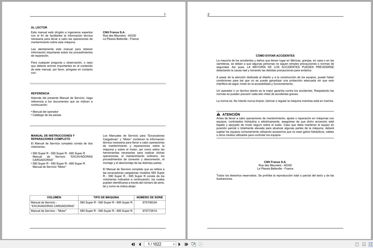 Case Backhoe Loader 580 590 695 Super R Service Manual 87570833A ES (1)