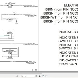 Case Backhoe Loader 580N 580SN 580SN WT 590SN Electrical Schematic 84582772 (1)