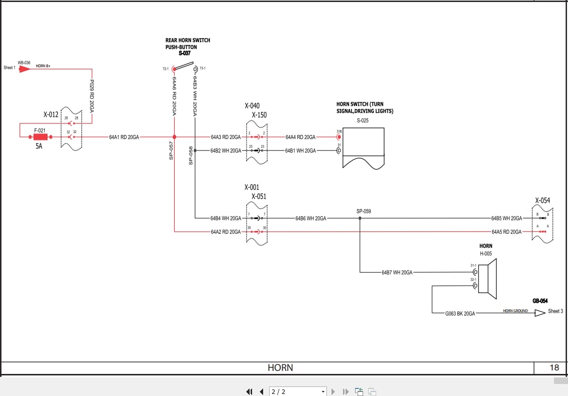 Case Backhoe Loader 580N Electrical Schematic RAC84470422 (2)
