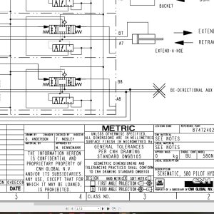 Case Backhoe Loader 580N Hydraulic Schematic 84262096 (1)