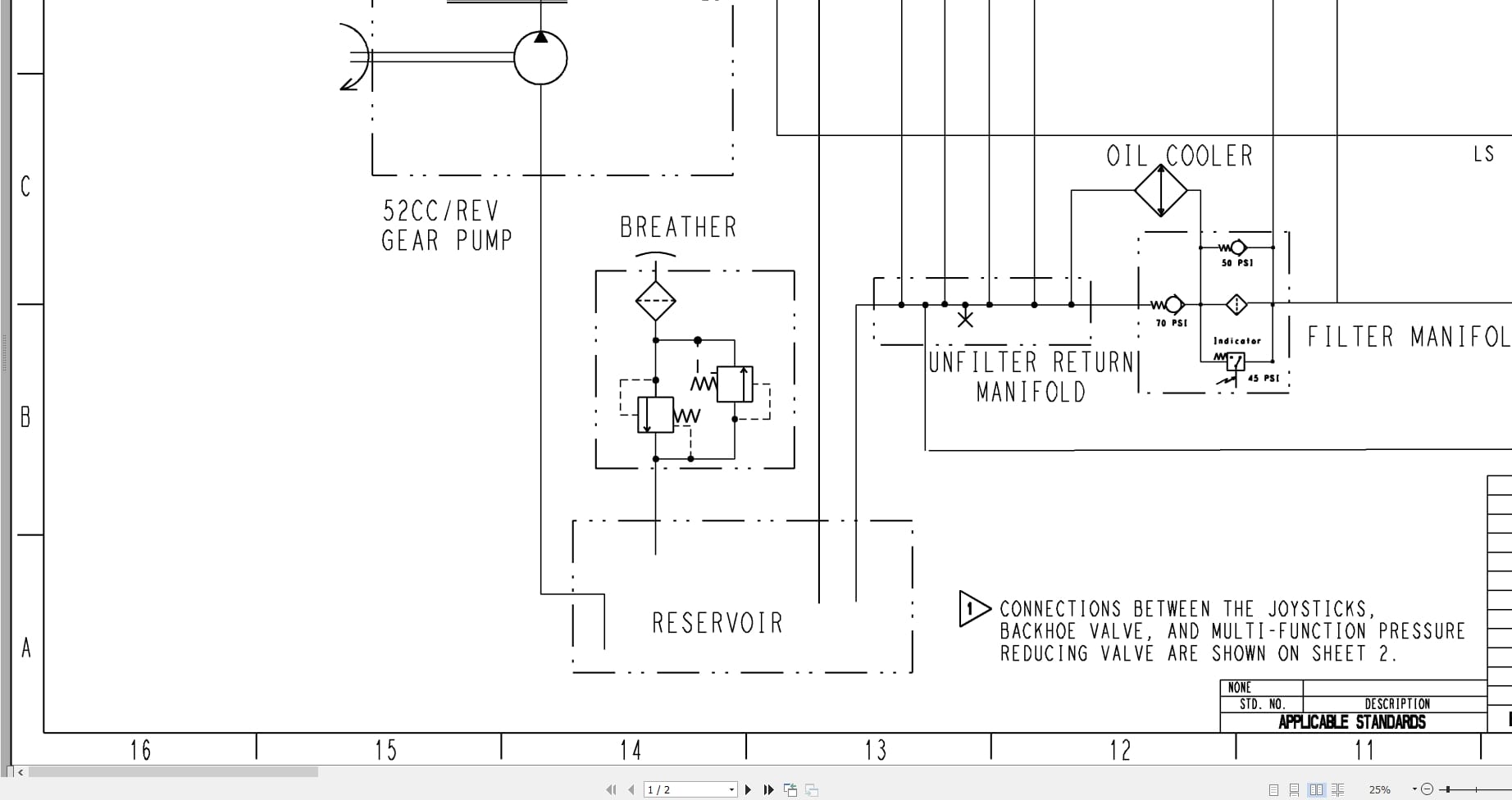Case Backhoe Loader 580N Hydraulic Schematic 84262096 (2)