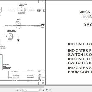 Case Backhoe Loader 580SN 580SN WT 590SN Electrical Schematic RAC84470420 (1)