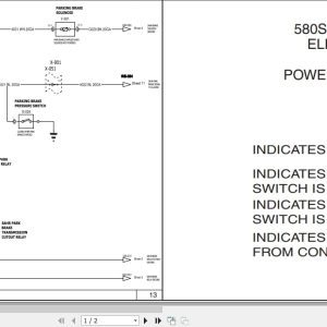 Case Backhoe Loader 580SN 580SN WT 590SN Electrical Schematic RAC84470423 (1)