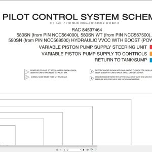 Case Backhoe Loader 580SN 580SN WT 590SN Hydraulic Schematic RAC84597464 (1)