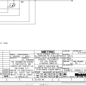 Case Backhoe Loader 580SN Hydraulic Schematic 84262097 (1)