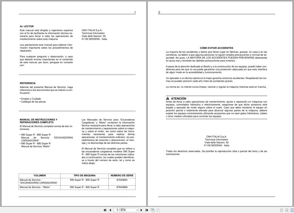 Case Backhoe Loader 590 695 Super R Service Manual 87643854 ES (1)