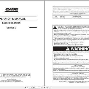 Case Backhoe Loader Series 3 Operators Manual 87657943NA (1)