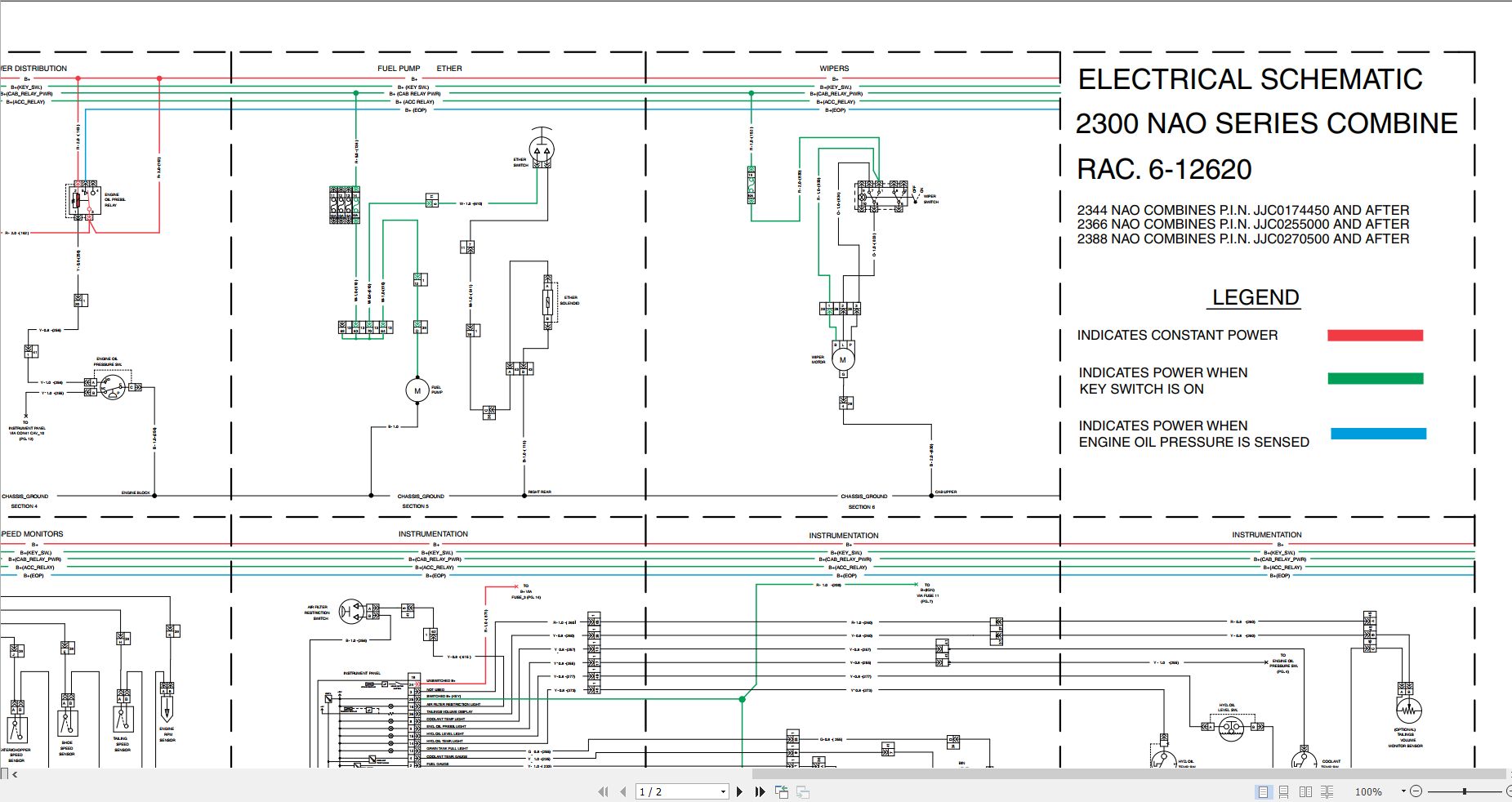 Case Combine 2300 Series Troubleshooting Electrical Schematic (2)