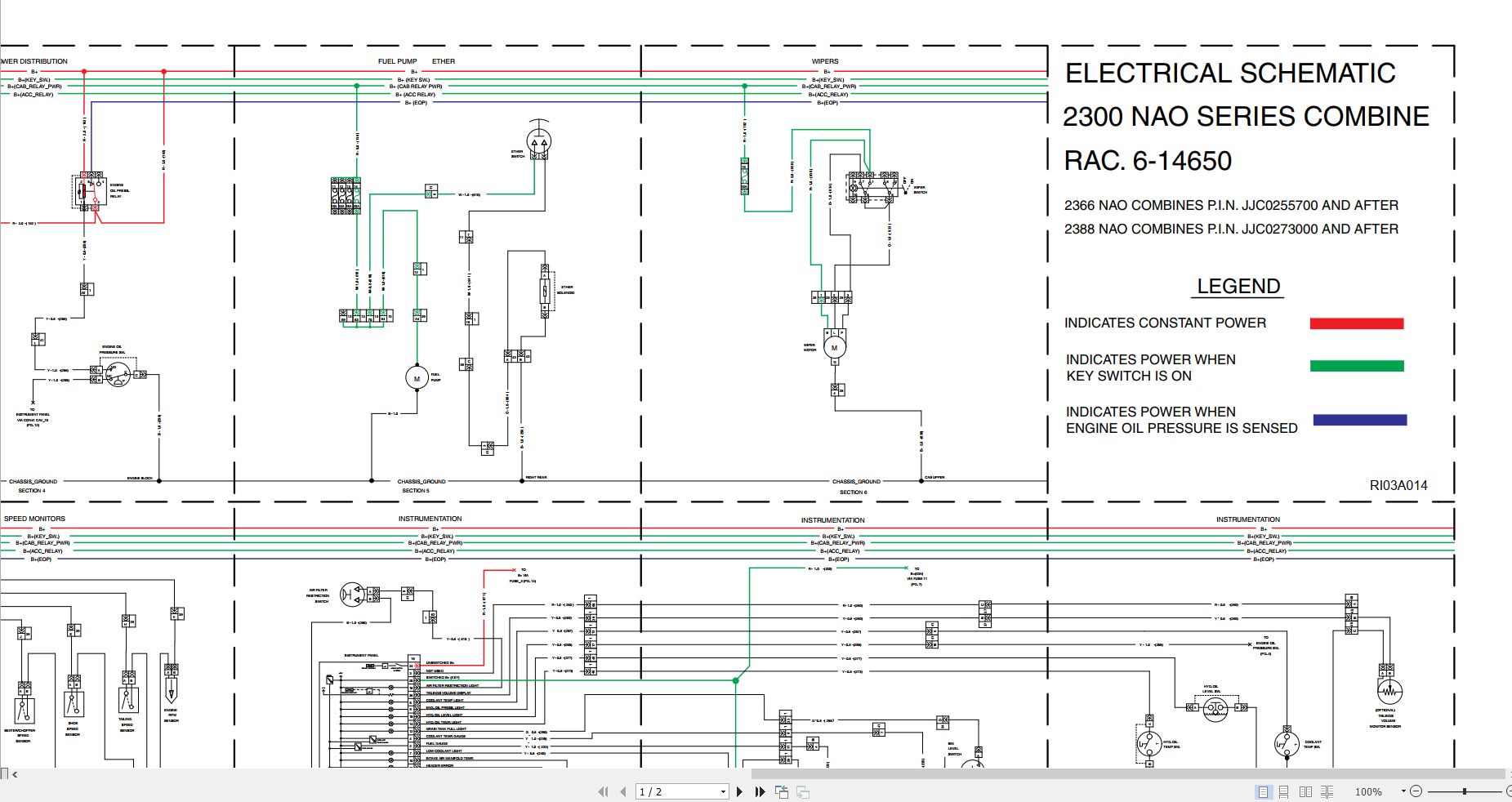 Case Combine 2300 Series Troubleshooting Electrical Schematic (3)