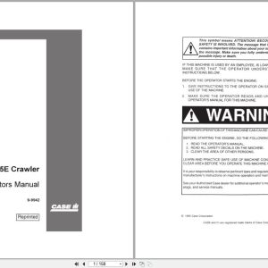 Case Crawler Dozer 1150E 1155E Operators Manual 9 9942 (1)