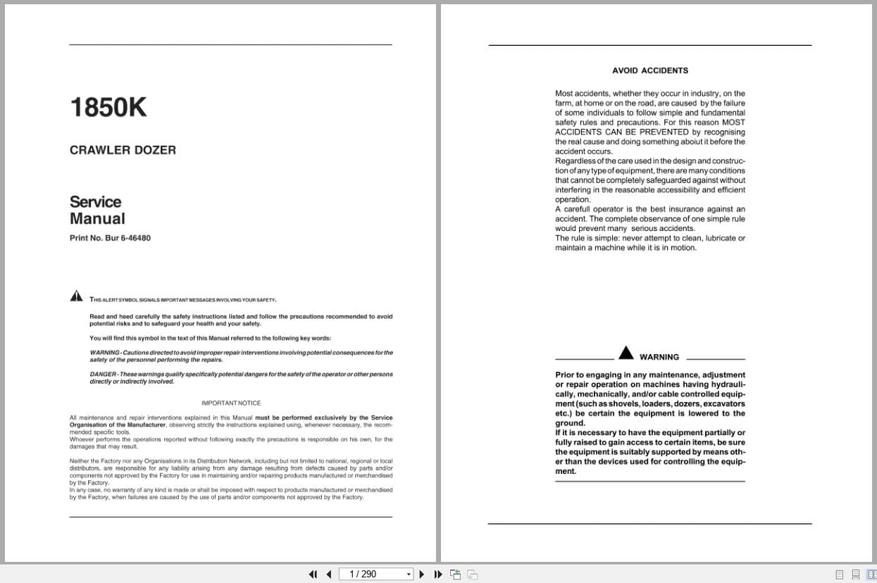 Case Crawler Dozer 1850K Service Manual 6 46480 (1)