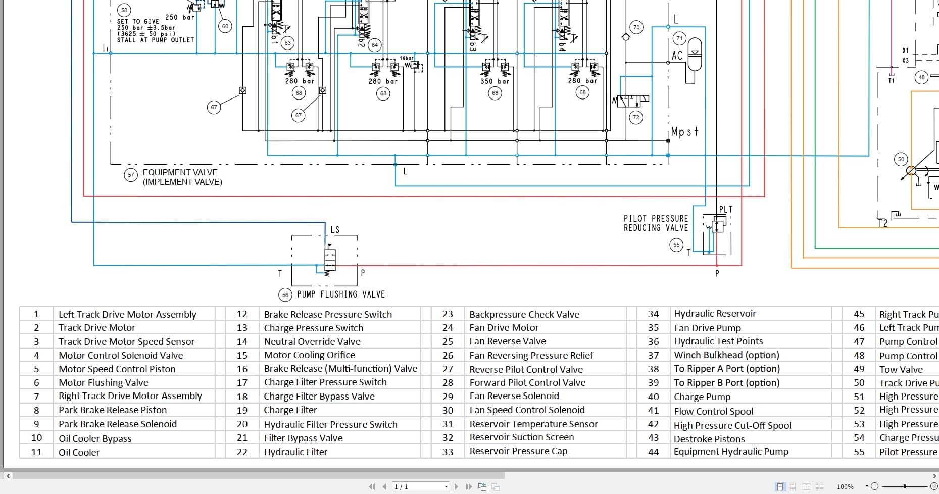Case Crawler Dozer 2050M Hydraulic Schematic RAC47714316 (2)