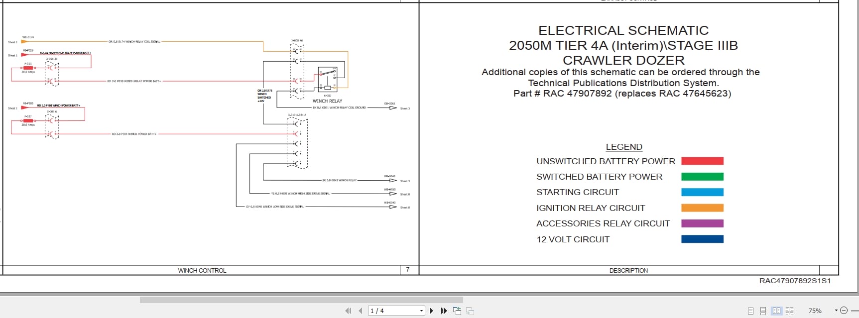 Case Crawler Dozer 2050M Tier 4A Stage IIIB Electrical Schematic RAC47907892 (1)