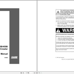 Case Crawler Dozer 450B 455B Operators Manual 9 6403 (1)