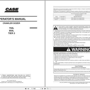 Case Crawler Dozer 750L 850L Tier 3 Operators Manual 87479855NA (1)