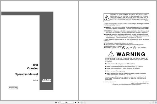 Case Crawler Dozer 850 Operators Manual 9 2724 (1)