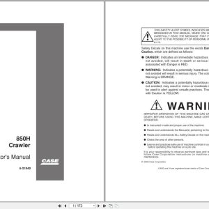 Case Crawler Dozer 850H Operators Manual 6 21940 (1)