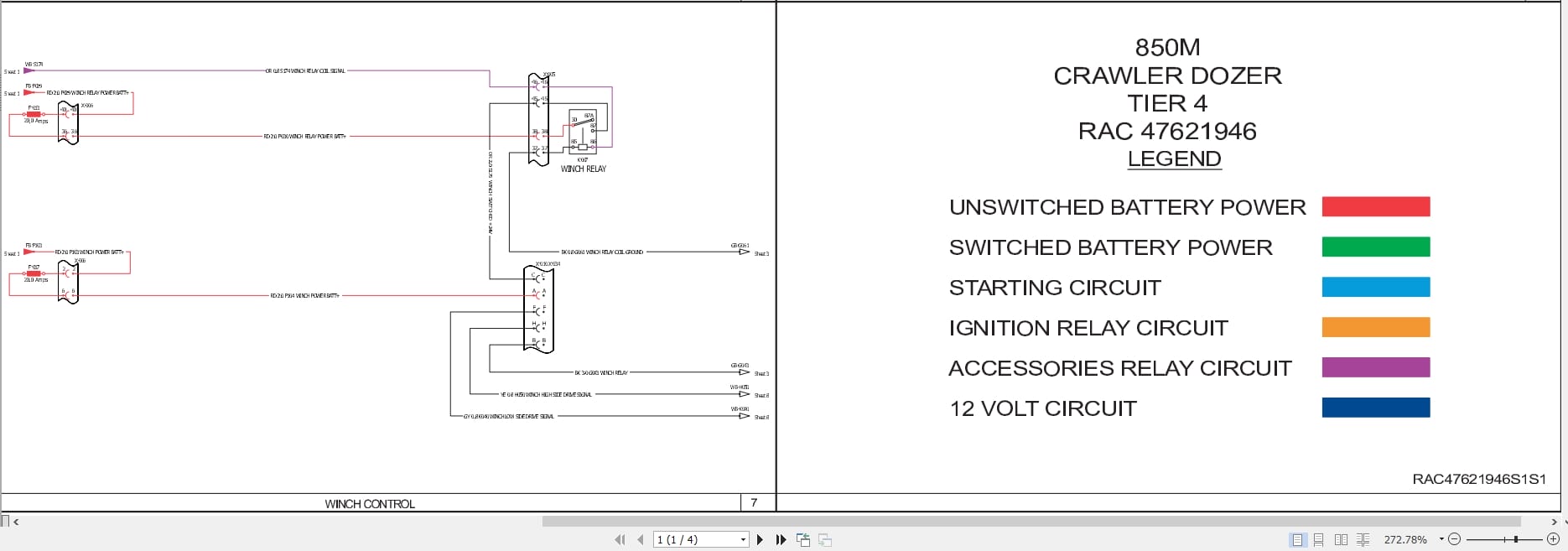 Case Crawler Dozer 850M Tier 4 Electrical Schematic RAC47621946 (1)