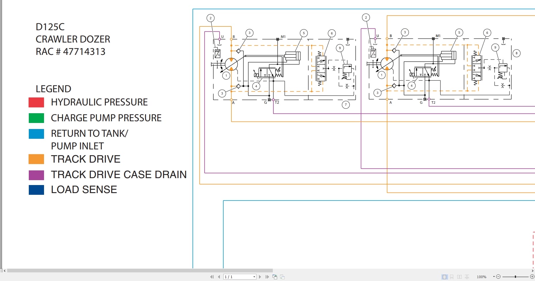 Case Crawler Dozer D125C Electrical Schematic RAC47714313 (1)