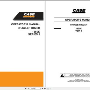 Case Crawler Dozer Series 3 1850K Tier 3 Operators Manual 87611939NA (1)