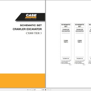 Case Crawler Excavator CX800 Tier 3 Schematic Set 87539044NA (1)