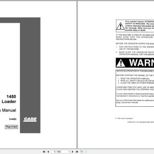 Case Crawler Loader 1450 Operators Manual 9 4492 (1)