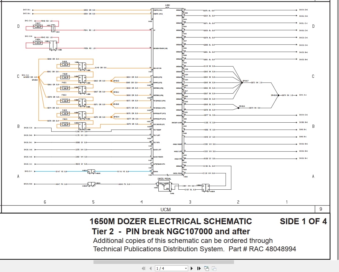 Case Dozer 1650M Tier 2 Electrical Schematic RAC48048994 (1)