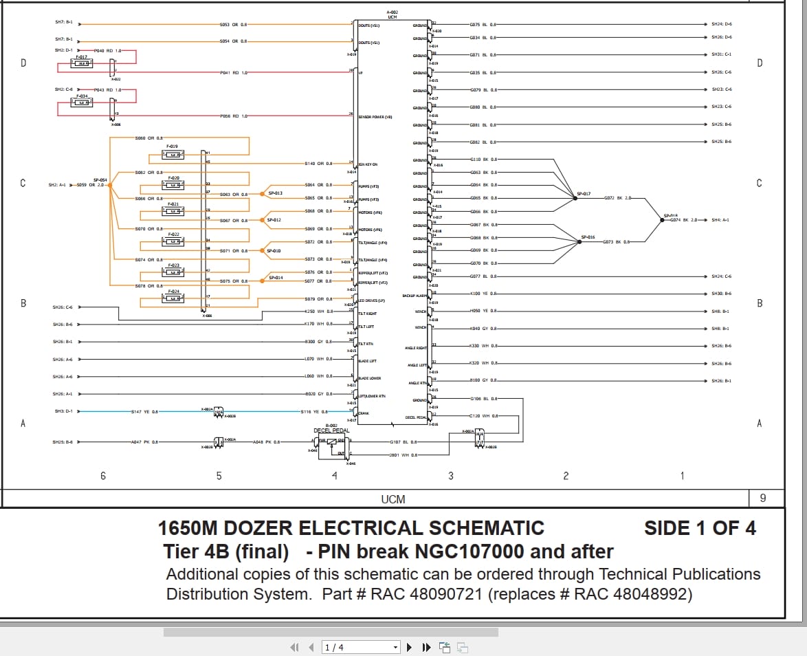 Case Dozer 1650M Tier 4B Electrical Schematic RAC48090721 (1)