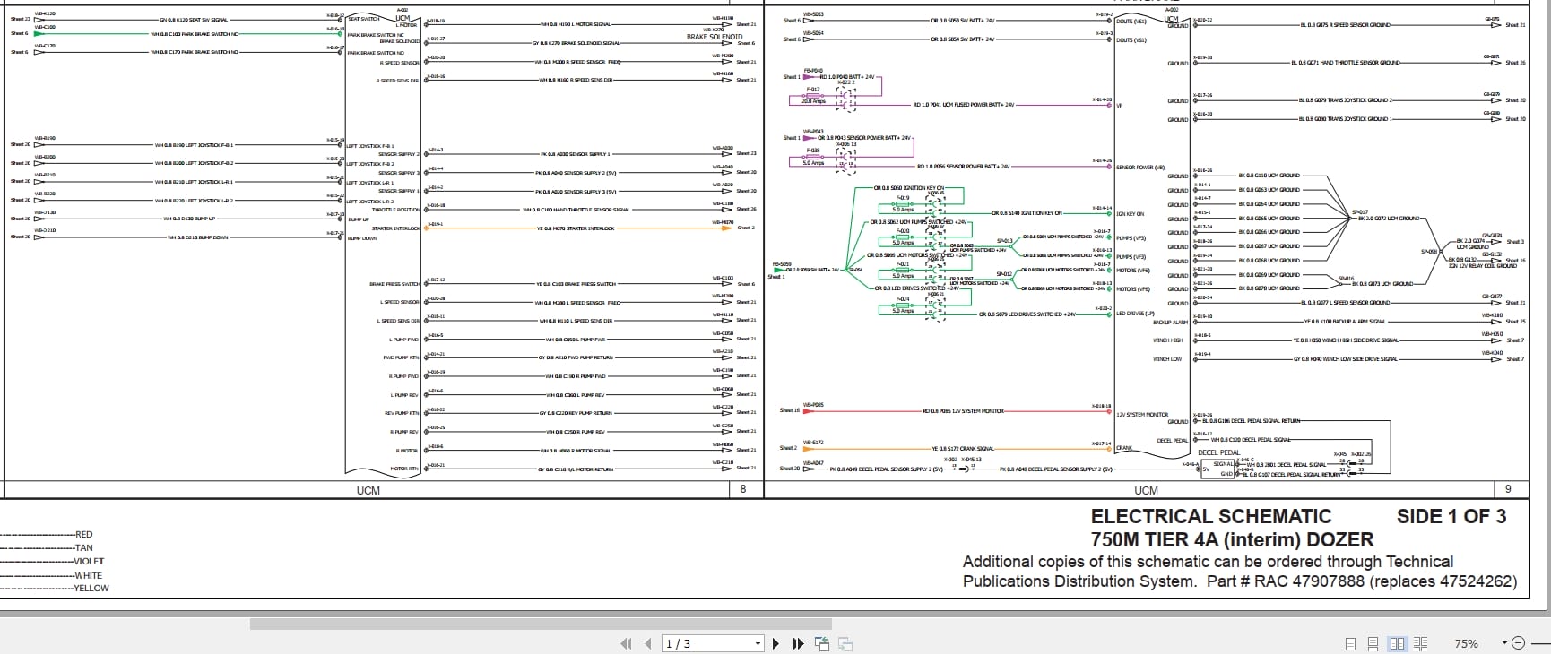 Case Dozer 750M Tier 4A Electrical Schematic RAC47907888 (1)