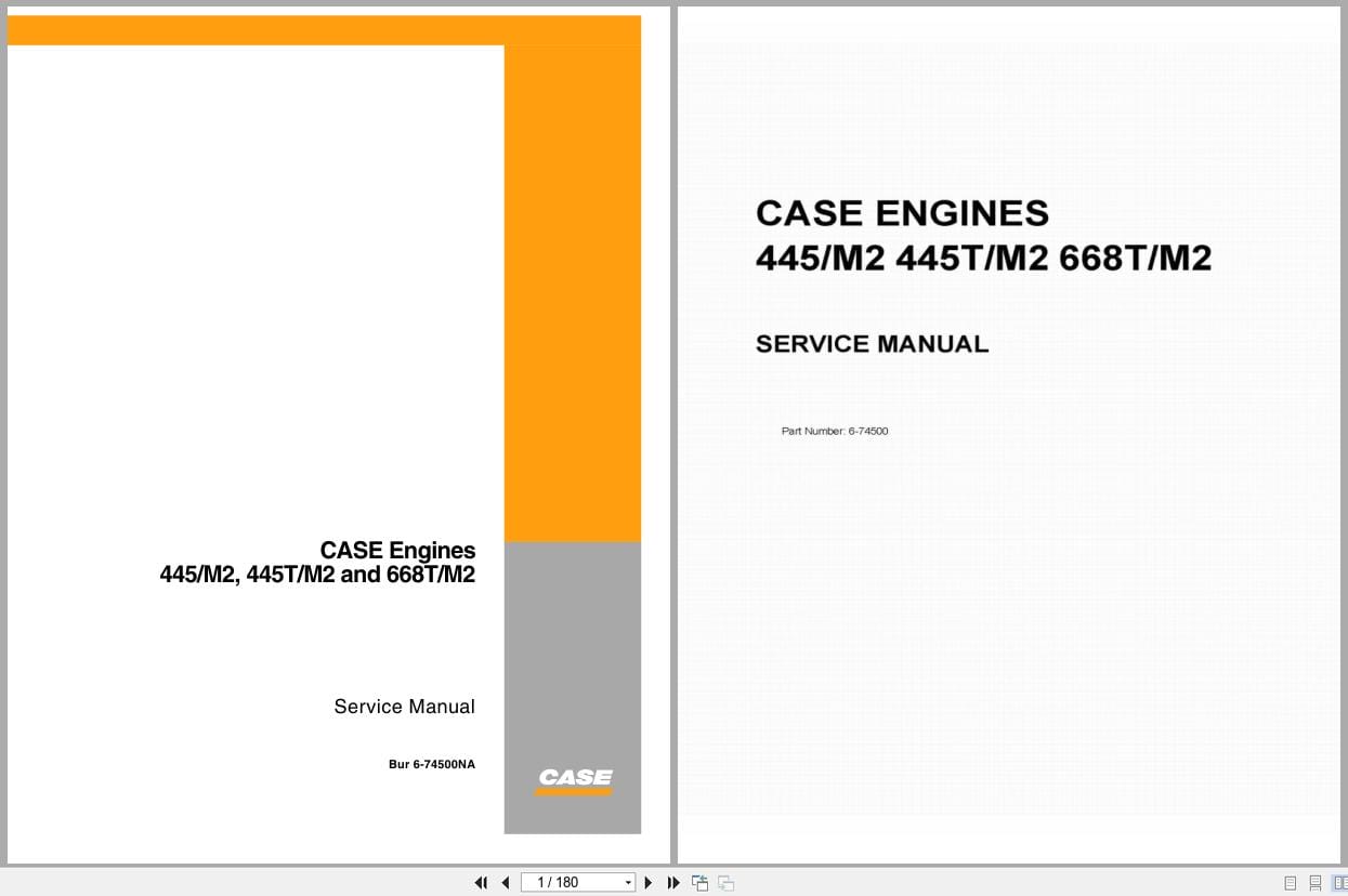 Case Engine 445M2 445TM2 668TM2 Service Manual 6 74500NA (1)