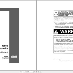 Case Excavator 1080B Operators Manual 9 11030 (1)