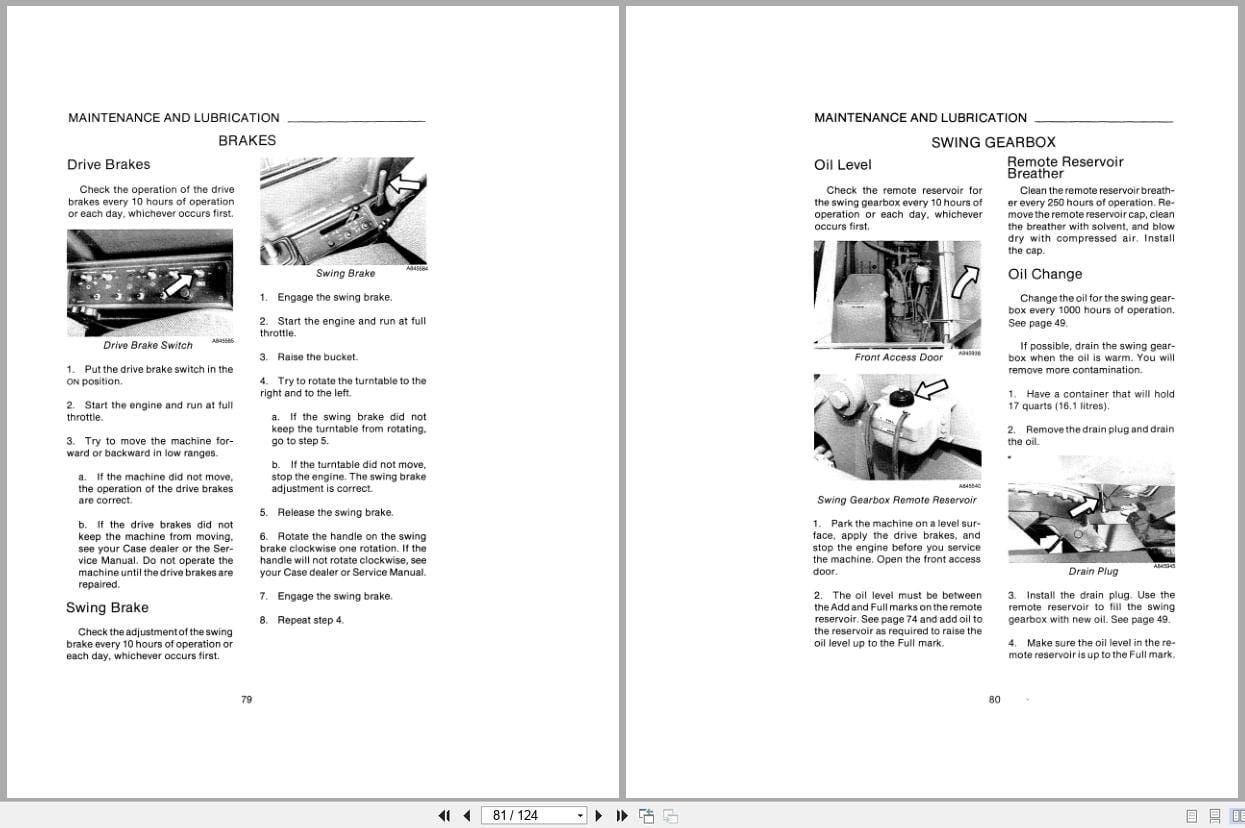 Case Excavator 1080B Operators Manual 9 11030 (2)