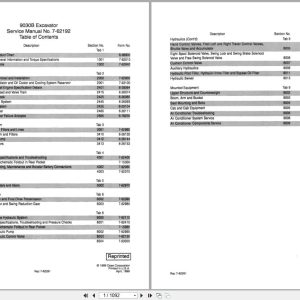 Case Excavator 9030B Service Manual 7 62192 (1)