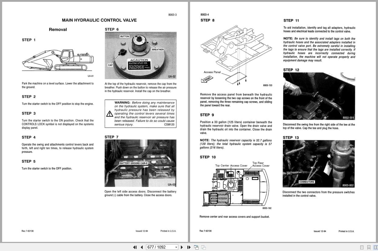 Case Excavator 9030B Service Manual 7 62192 (2)