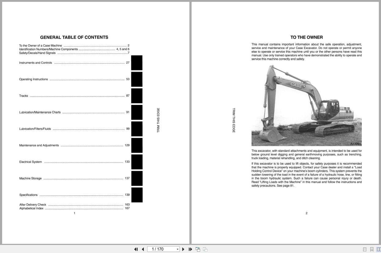 Case Excavator 9040B Operators Manual (1)