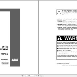 Case Excavator 9045B Operators Manual 6 1250NA (1)