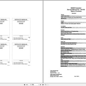 Case Excavator 9050B Service Manual 7 64192 (1)