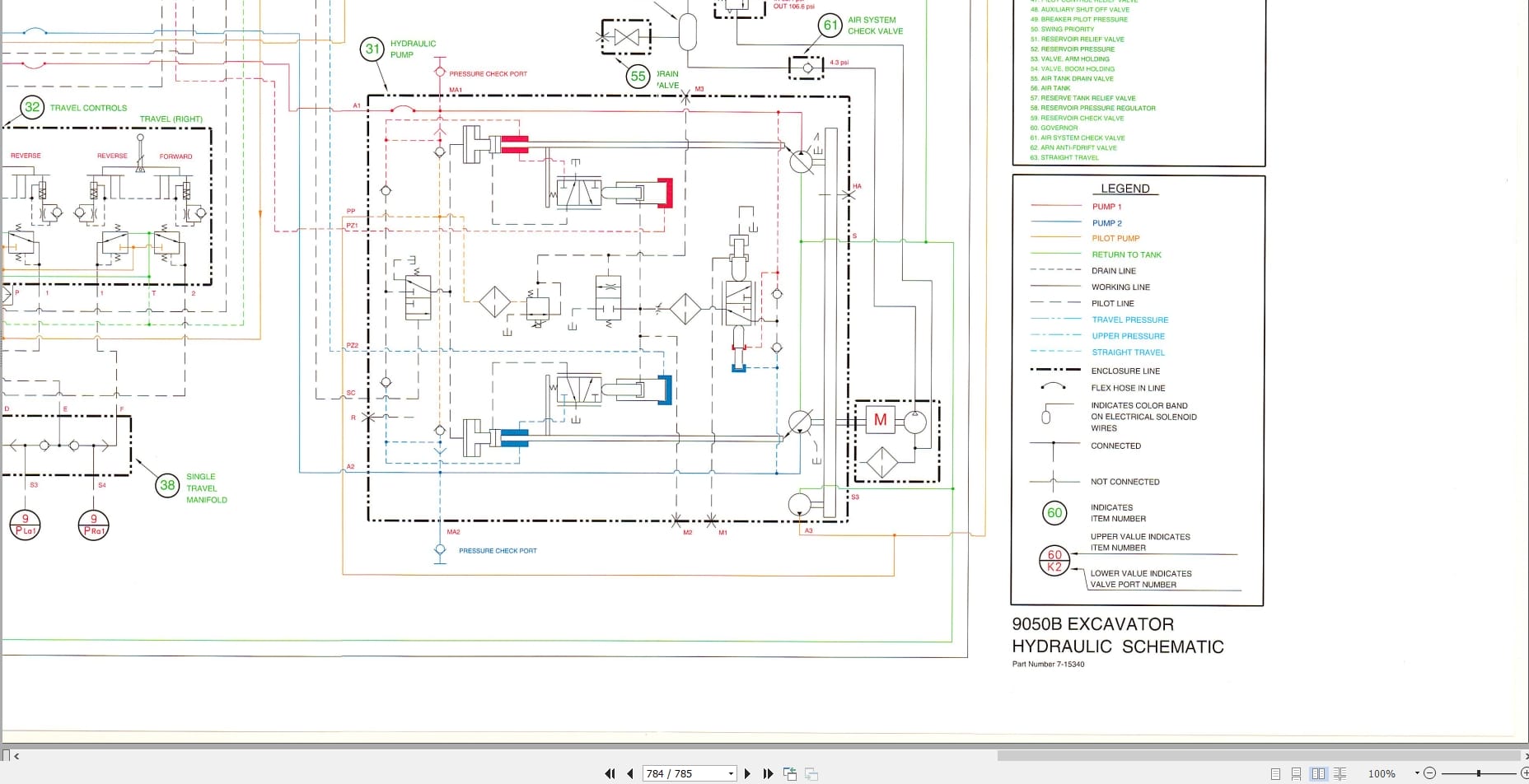 Case Excavator 9050B Service Manual 7 64192 (3)