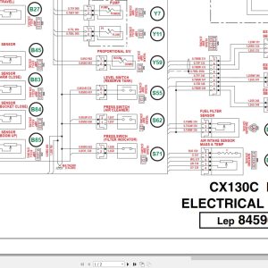 Case Excavator CX130C Electrical Schematic 84596655EN (1)